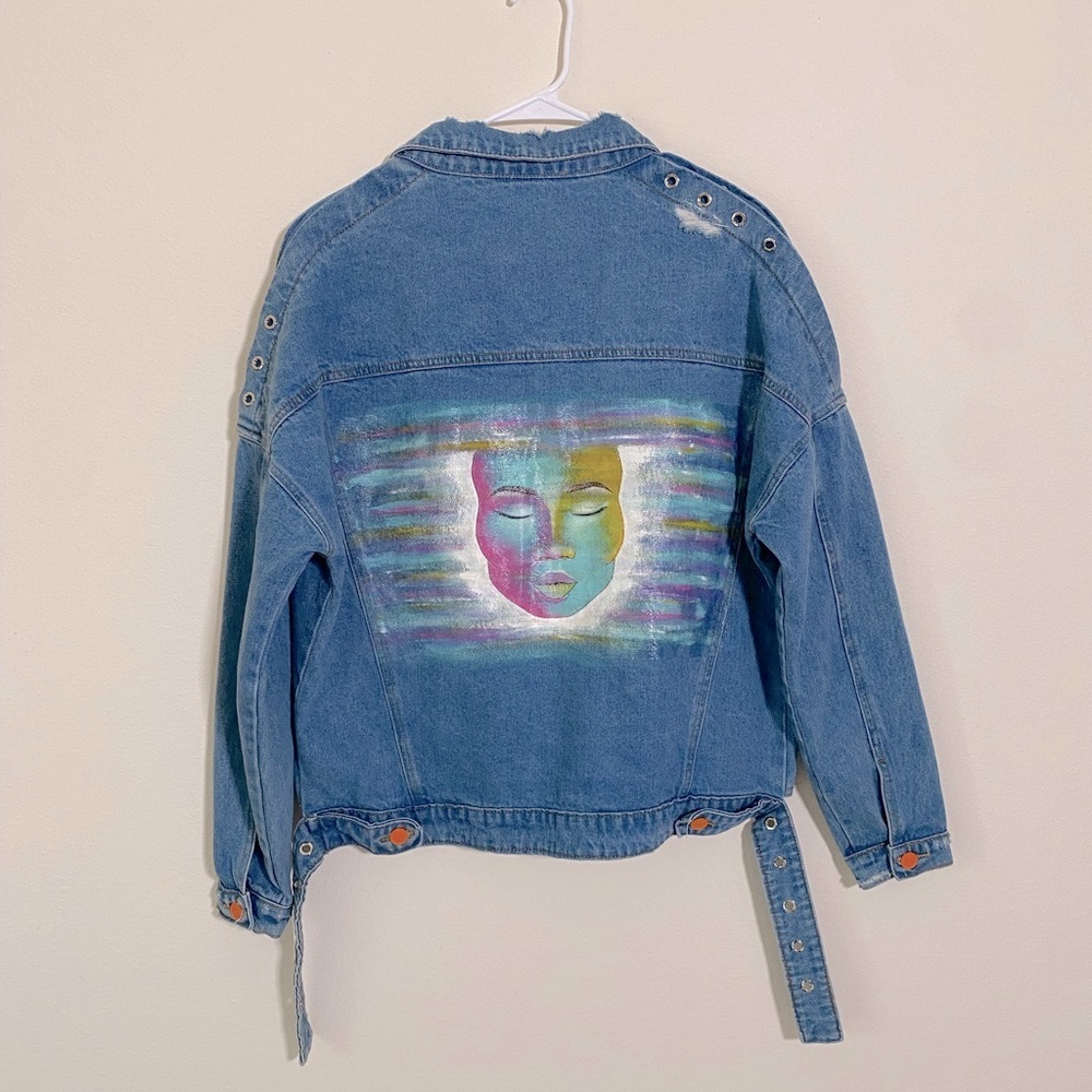 Hand painted denim jacket